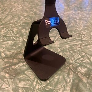 Heavy Duty Vintage Powder-Coated Black Steel “Podium” IPhone 3G Cell Phone Stand